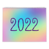 Zachte prismatische regenbooggradiënt Inspirerend Kalender (Hoes)