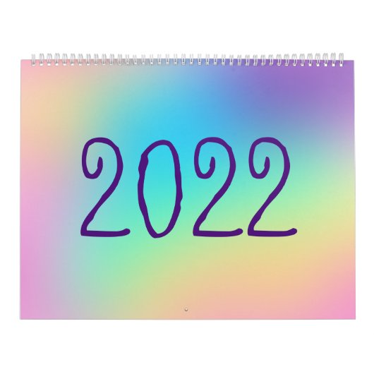 Zachte prismatische regenbooggradiënt Inspirerend Kalender (Hoes)