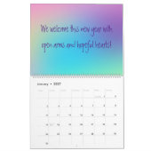 Zachte prismatische regenbooggradiënt Inspirerend Kalender (Jan 2027)