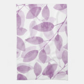 Zachte pruimen Waterverf bladeren Theedoek (Verticaal)