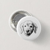 Zachte Puppy Glimlach Ronde Button 3,2 Cm (Voorkant /achterkant)