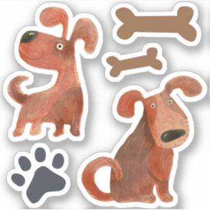 Zachte puppy stickers hondenliefhebbers stickers