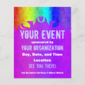 Zachte Rainbow Flaming Event Flyer (Voorkant)