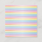 Zachte regenboog baby shower boeken voor baby informatiekaartje (Achterkant)