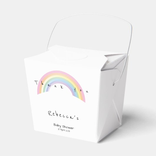 Zachte regenboog baby shower Favor Box Bedankdoosjes (Voorkant Zijde)
