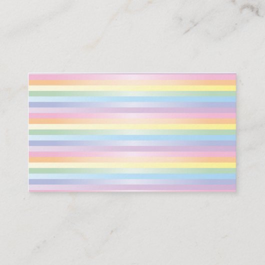 Zachte regenboog baby shower Luier Raffle Informatiekaartje (Achterkant)