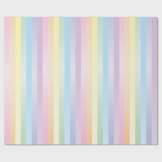 Zachte regenboog cadeaupapier (Vlak)