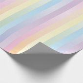 Zachte regenboog cadeaupapier (Hoek)