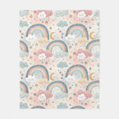 Zachte Regenboog Deken Baby Shower Cadeau Plezier (Voorkant)