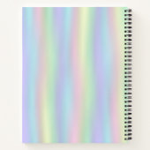 zachte regenboog holografisch | gepersonaliseerde  notitieboek (Achterkant)