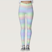 zachte regenboog holografisch | pastel leggings (Voorkant)