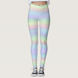 zachte regenboog holografisch | pastel leggings