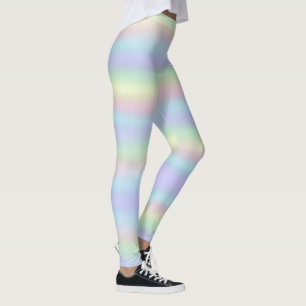 zachte regenboog holografisch   pastel leggings
