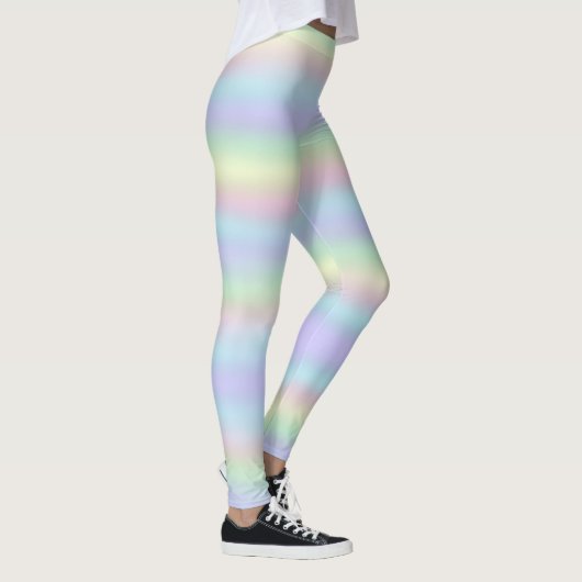 zachte regenboog holografisch | pastel leggings (Rechts)