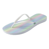 zachte regenboog holografische pastel teenslippers (Schuin)