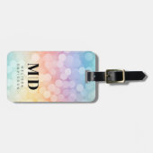 Zachte Regenboog Knikkers Bagage Label (Voorkant horizontaal)