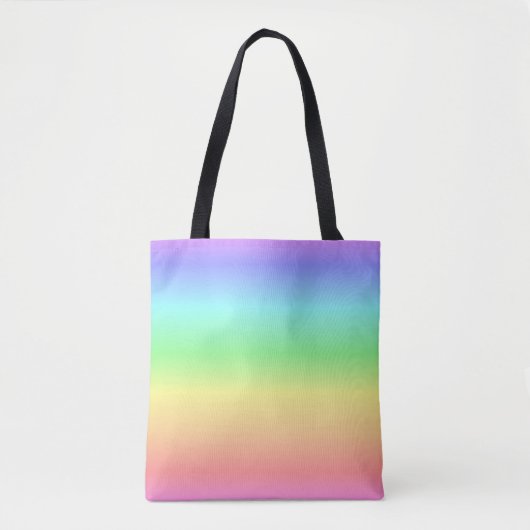 Zachte regenboog, overdruk canvas tas (Voorkant)