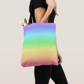 Zachte regenboog, overdruk canvas tas (Dichtbij)