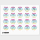 Zachte Regenboog Pastel Parel Bruiloft Party Favor Ronde Sticker (Vel)