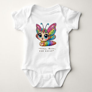 🐛Zachte Regenboog Rups Vlinder Cartoon Romper