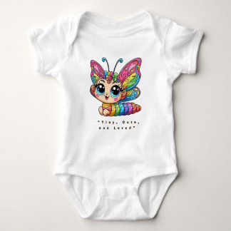 🐛Zachte Regenboog Rups Vlinder Cartoon Romper