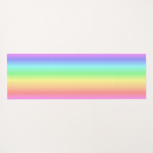 zachte regenboog van kleuren op een jogasmat yogamat (Achterkant (horizontaal))