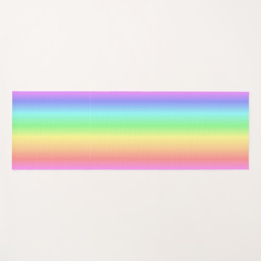 zachte regenboog van kleuren op een jogasmat yogamat (Voorkant (horizontaal))