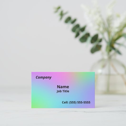 Zachte regenbooggradiënt Visitekaartjes (Staand voorkant)