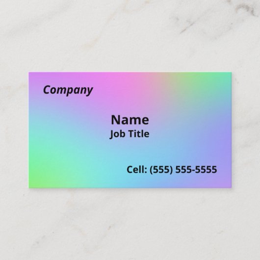 Zachte regenbooggradiënt Visitekaartjes (Voorkant)