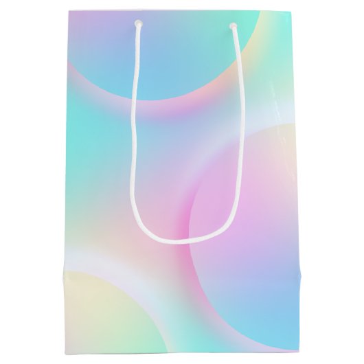 Zachte Regenbooggradiëntvorm in Pasteltinten Medium Cadeauzakje (Achterkant)
