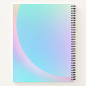 Zachte Regenbooggradiëntvorm in Pasteltinten Notitieboek (Achterkant)