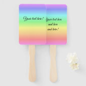 Zachte regenboogkleuren op een set handwaaiers handwaaier (Voorkant en achterkant)