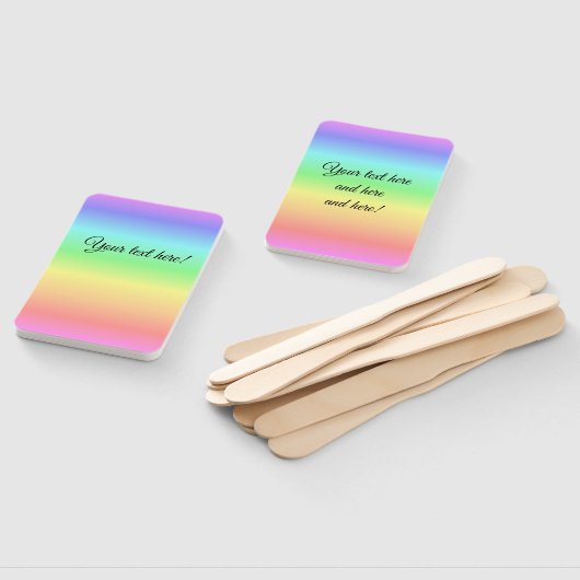 Zachte regenboogkleuren op een set handwaaiers handwaaier (Niet-gemonteerd)