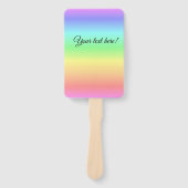 Zachte regenboogkleuren op een set handwaaiers handwaaier (Voorkant)