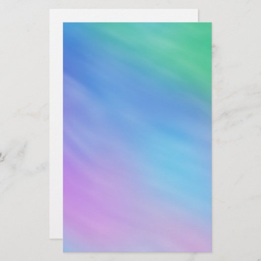 Zachte regenboogkleurige hemel briefpapier (Voorkant / Achterkant)