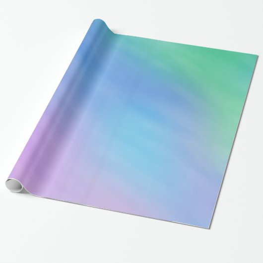 Zachte regenboogkleurige hemel cadeaupapier (Uitgerold)