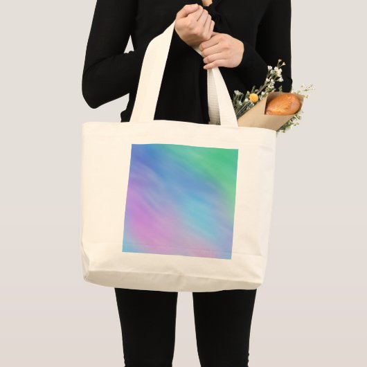 Zachte regenboogkleurige hemel grote tote bag (Voorkant (product))