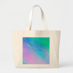 Zachte regenboogkleurige hemel grote tote bag