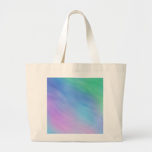 Zachte regenboogkleurige hemel grote tote bag (Voorkant)