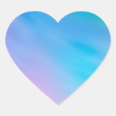 Zachte regenboogkleurige hemel hart sticker (Voorkant)