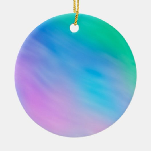Zachte regenboogkleurige hemel keramisch ornament (Voorkant)