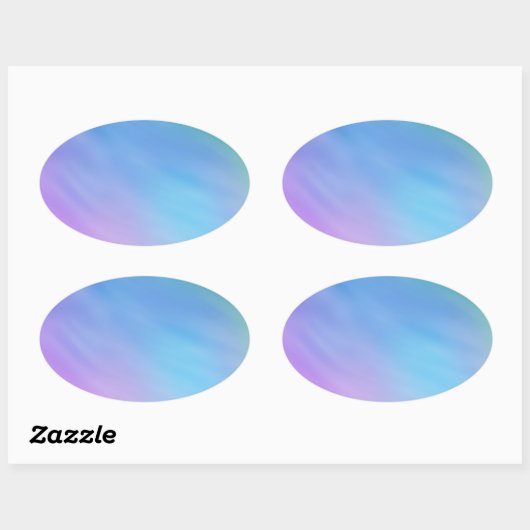 Zachte regenboogkleurige hemel ovale sticker (Vel)