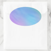 Zachte regenboogkleurige hemel ovale sticker (Tas)