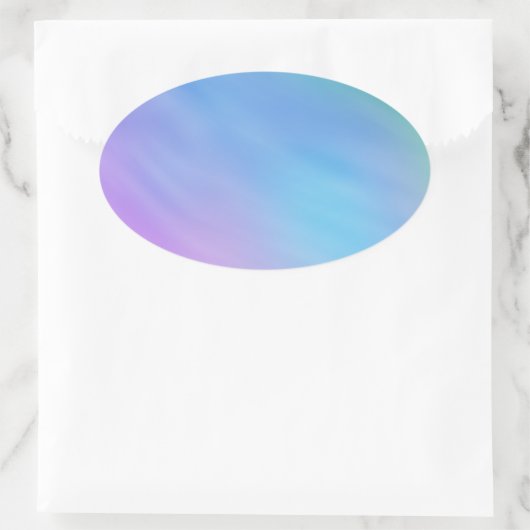 Zachte regenboogkleurige hemel ovale sticker (Tas)
