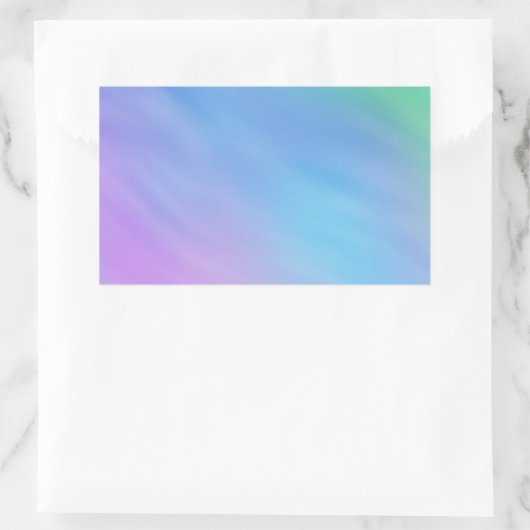 Zachte regenboogkleurige hemel rechthoekige sticker (Tas)