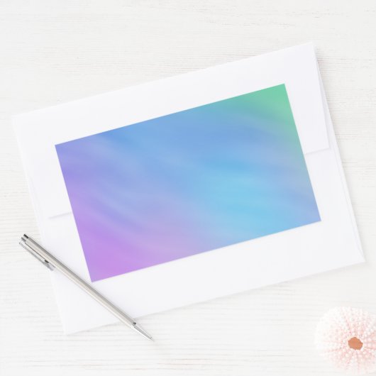 Zachte regenboogkleurige hemel rechthoekige sticker (Envelop)