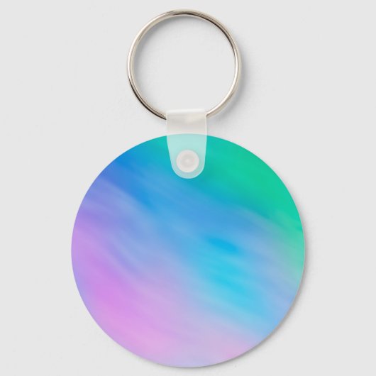 Zachte regenboogkleurige hemel sleutelhanger (Voorkant)