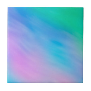 Zachte regenboogkleurige hemel tegeltje