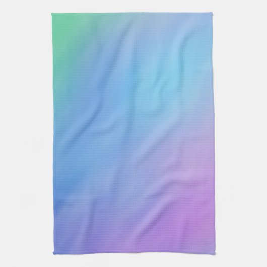 Zachte regenboogkleurige hemel theedoek (Verticaal)