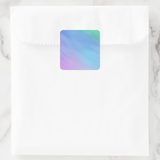 Zachte regenboogkleurige hemel vierkante sticker (Tas)